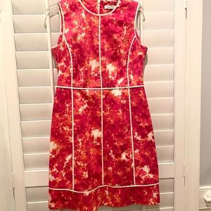 Calvin Klein Hot Pink Watercolor Sleeveless Dress